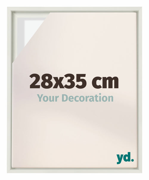 Lyon MDF Cornice a Cassetta 28x35cm Bianco Opaco Davanti Dimensione | Yourdecoration.it