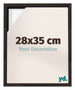 Lyon MDF Cornice a Cassetta 28x35cm Quercia Scura Davanti Dimensione | Yourdecoration.it