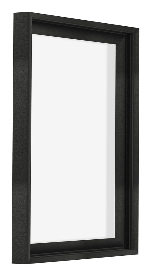 Lyon MDF Cornice a Cassetta 3 4 Nero Opaco Davanti Obliquo | Yourdecoration.it