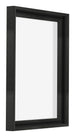 Lyon MDF Cornice a Cassetta 3 4 Nero Opaco Davanti Obliquo | Yourdecoration.it