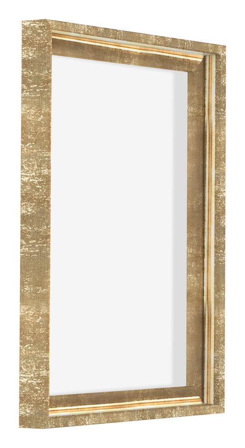 Lyon MDF Cornice a Cassetta 3 4 Oro Antico Davanti Obliquo | Yourdecoration.it