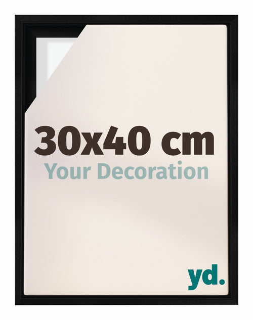 Lyon MDF Cornice a Cassetta 30x40cm Nero Opaco Davanti Dimensione | Yourdecoration.it