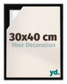 Lyon MDF Cornice a Cassetta 30x40cm Nero Opaco Davanti Dimensione | Yourdecoration.it