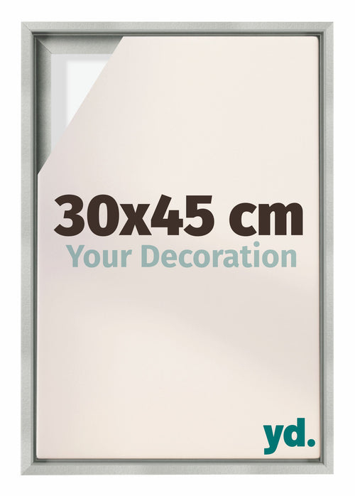 Lyon MDF Cornice a Cassetta 30x45cm Argento Opaco Davanti Dimensione | Yourdecoration.it