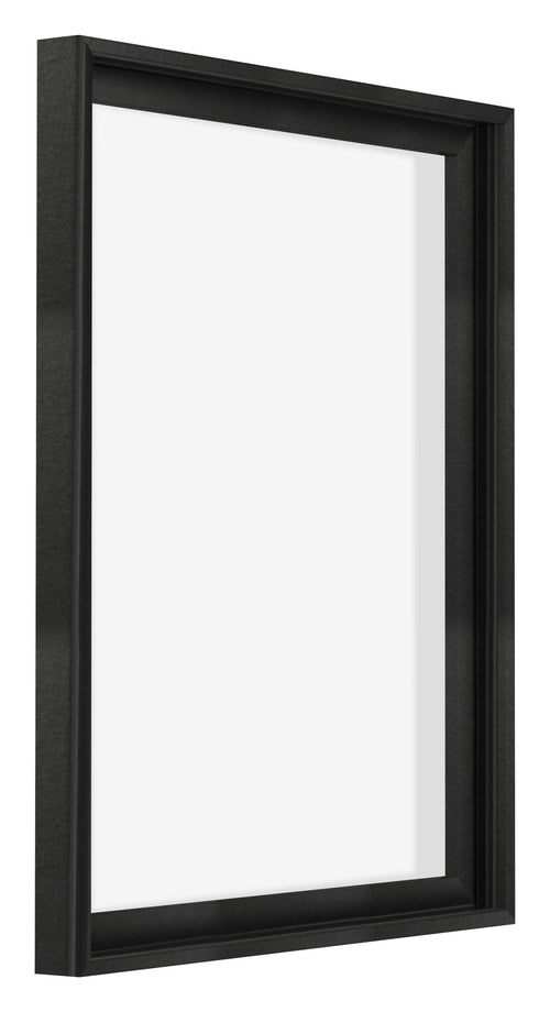 Lyon MDF Cornice a Cassetta 4 5 Nero Opaco Davanti Obliquo | Yourdecoration.it
