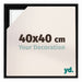 Lyon MDF Cornice a Cassetta 40x40cm Nero Opaco Davanti Dimensione | Yourdecoration.it