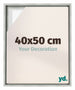 Lyon MDF Cornice a Cassetta 40x50cm Argento Opaco Davanti Dimensione | Yourdecoration.it