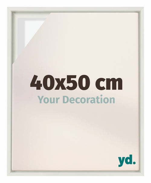 Lyon MDF Cornice a Cassetta 40x50cm Bianco Opaco Davanti Dimensione | Yourdecoration.it