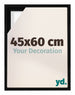 Lyon MDF Cornice a Cassetta 45x60cm Nero Opaco Davanti Dimensione | Yourdecoration.it