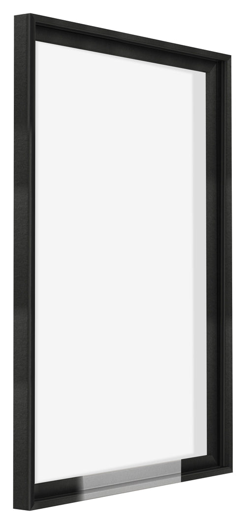 Lyon MDF Cornice a Cassetta 5 7 Nero Opaco Davanti Obliquo | Yourdecoration.it