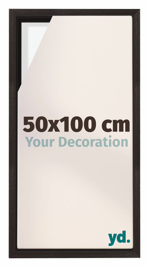 Lyon MDF Cornice a Cassetta 50x100cm Quercia Scura Davanti Dimensione | Yourdecoration.it