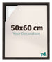 Lyon MDF Cornice a Cassetta 50x60cm Quercia Scura Davanti Dimensione | Yourdecoration.it