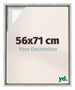 Lyon MDF Cornice a Cassetta 56x71cm Argento Opaco Davanti Dimensione | Yourdecoration.it