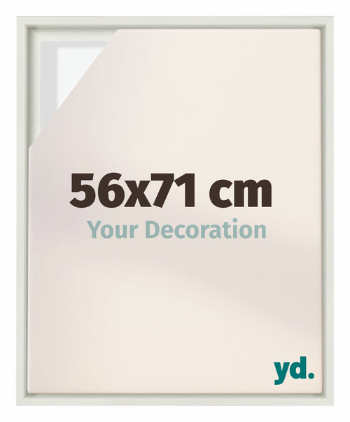 Lyon MDF Cornice a Cassetta 56x71cm Bianco Opaco Davanti Dimensione | Yourdecoration.it