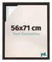 Lyon MDF Cornice a Cassetta 56x71cm Quercia Scura Davanti Dimensione | Yourdecoration.it