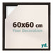 Lyon MDF Cornice a Cassetta 60x60cm Quercia Scura Davanti Dimensione | Yourdecoration.it