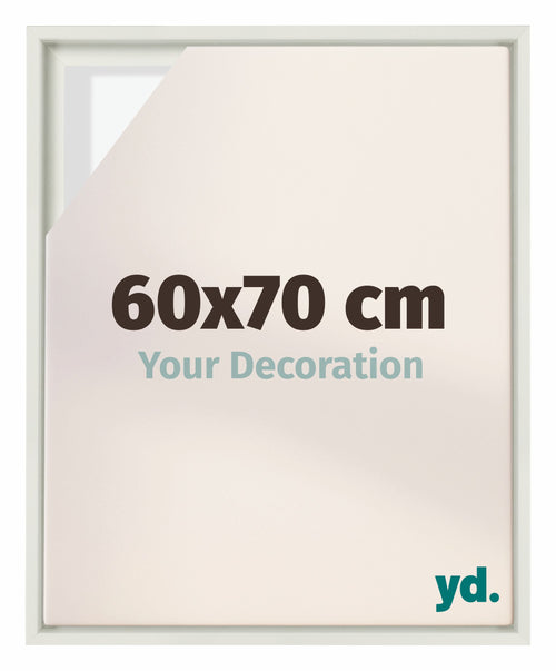 Lyon MDF Cornice a Cassetta 60x70cm Bianco Opaco Davanti Dimensione | Yourdecoration.it