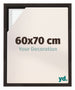 Lyon MDF Cornice a Cassetta 60x70cm Quercia Scura Davanti Dimensione | Yourdecoration.it