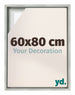 Lyon MDF Cornice a Cassetta 60x80cm Argento Opaco Davanti Dimensione | Yourdecoration.it