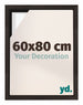 Lyon MDF Cornice a Cassetta 60x80cm Quercia Scura Davanti Dimensione | Yourdecoration.it