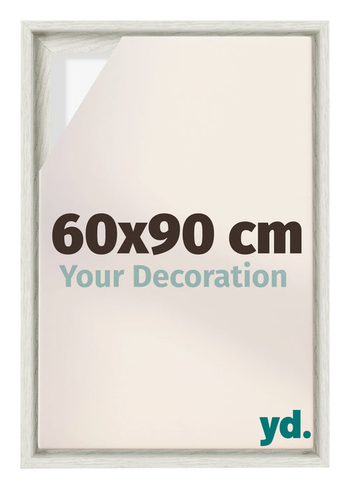 Lyon MDF Cornice a Cassetta 60x90cm White Wash Davanti Dimensione | Yourdecoration.it
