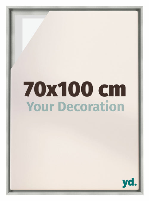 Lyon MDF Cornice a Cassetta 70x100cm Argento Opaco Davanti Dimensione | Yourdecoration.it
