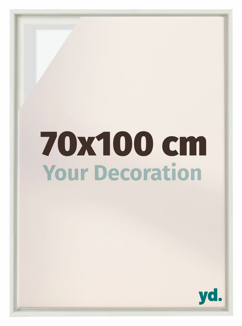 Lyon MDF Cornice a Cassetta 70x100cm Bianco Opaco Davanti Dimensione | Yourdecoration.it