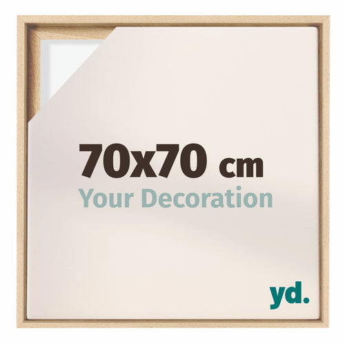 Lyon MDF Cornice a Cassetta 70x70cm Faggio Davanti Dimensione | Yourdecoration.it
