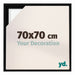 Lyon MDF Cornice a Cassetta 70x70cm Nero Opaco Davanti Dimensione | Yourdecoration.it