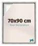 Lyon MDF Cornice a Cassetta 70x90cm Argento Opaco Davanti Dimensione | Yourdecoration.it