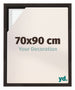 Lyon MDF Cornice a Cassetta 70x90cm Quercia Scura Davanti Dimensione | Yourdecoration.it