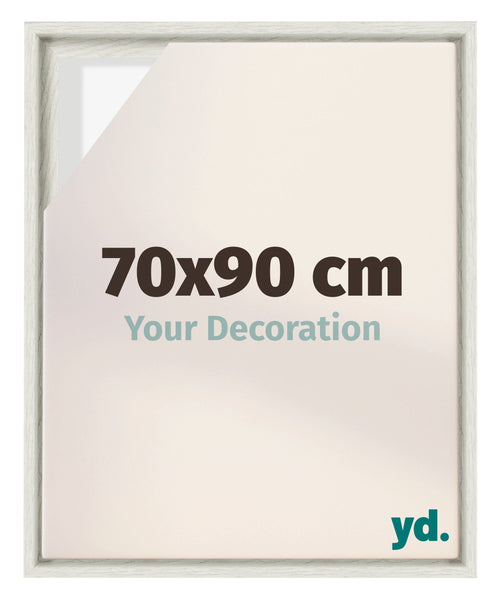 Lyon MDF Cornice a Cassetta 70x90cm White Wash Davanti Dimensione | Yourdecoration.it
