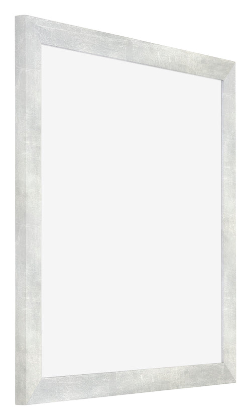 Mura MDF Cornice 20x20cm Argento Lucido Vintage Davanti Obliquo | Yourdecoration.it