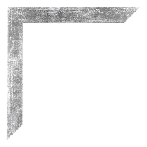 Mura MDF Cornice 20x40cm Argento Lucido Vintage Dettaglio Angolo | Yourdecoration.it