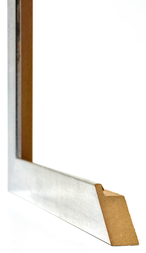 Mura MDF Cornice 20x40cm Argento Lucido Vintage Dettaglio Intersezione | Yourdecoration.it