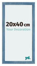 Mura MDF Cornice 20x40cm Blu Acceso Spazzato Davanti Dimensione | Yourdecoration.it