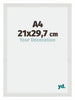 Mura MDF Cornice 21x29 7cm Bianco Opaco Davanti Dimensione | Yourdecoration.it
