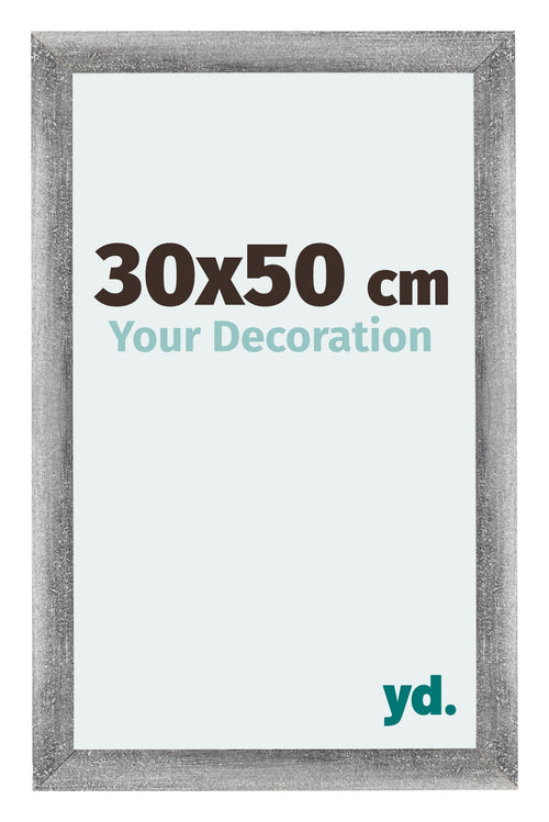 Mura MDF Cornice 30x50cm Grigio Spazzato Davanti Dimensione | Yourdecoration.it