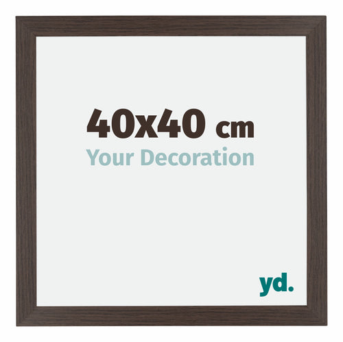 Mura MDF Cornice 40x40cm Quercia Scura Davanti Dimensione | Yourdecoration.it