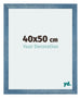 Mura MDF Cornice 40x50cm Blu Acceso Spazzato Davanti Dimensione | Yourdecoration.it