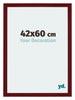 Mura MDF Cornice 42x60cm Vino Rosso Spazzato Davanti Dimensione | Yourdecoration.it