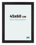 Mura MDF Cornice 45x60cm Grana Di Legno Nero Davanti Dimensione | Yourdecoration.it