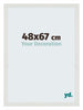 Mura MDF Cornice 48x67cm Bianco Opaco Davanti Dimensione | Yourdecoration.it