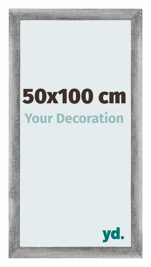 Mura MDF Cornice 50x100cm Grigio Spazzato Davanti Dimensione | Yourdecoration.it