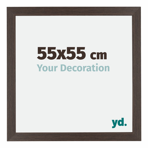 Mura MDF Cornice 55x55cm Quercia Scura Davanti Dimensione | Yourdecoration.it