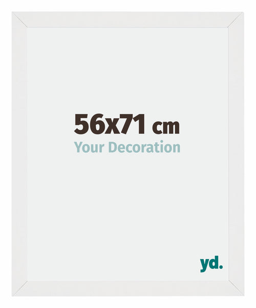 Mura MDF Cornice 56x71cm Bianco Lucente Davanti Dimensione | Yourdecoration.it
