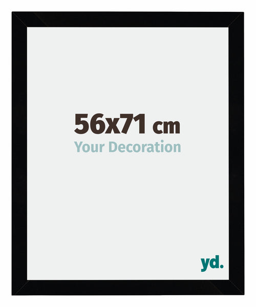 Mura MDF Cornice 56x71cm Nero Lucente Davanti Dimensione | Yourdecoration.it