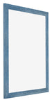 Mura MDF Cornice 60x70cm Blu Acceso Spazzato Davanti Obliquo | Yourdecoration.it