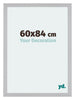 Mura MDF Cornice 60x84cm Argento Opaco Davanti Dimensione | Yourdecoration.it