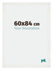 Mura MDF Cornice 60x84cm Bianco Spazzato Davanti Dimensione | Yourdecoration.it